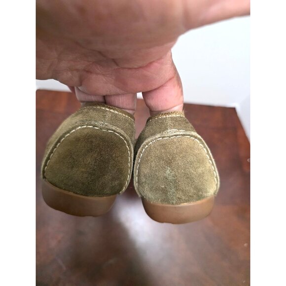 Timberland Women's Green Suede Slip-On Loafers Studded Strap Accents Size 8.5 - Picture 6 of 11